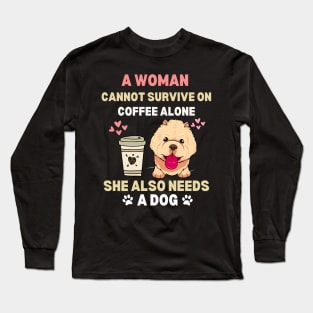 Woman and Dogs Long Sleeve T-Shirt